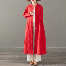 Load image into Gallery viewer, Women Loose Cotton Linen Long Shirt Casual Spring Blouse 1501