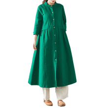 Load image into Gallery viewer, Women Loose Cotton Linen Long Shirt Casual Spring Blouse 1501