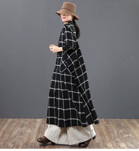 Load image into Gallery viewer, Fashion A Linen Cotton Plaid Shirt Dresses For Women 6205