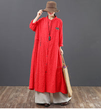 Load image into Gallery viewer, Women Loose Button Down Maxi Shirt Dresses For Spring 6123