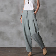 Load image into Gallery viewer, Cute Cotton Linen Casual Trousers Women Fashion Pencil Pans K21017