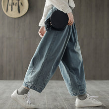 Load image into Gallery viewer, Vintage Loose Wide-leg Blue Jeans Women Casual Denim Pants K1351