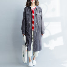 Load image into Gallery viewer, Gray And Khaki Corduroy Casual Dresses Women Loose Clothes Q18020