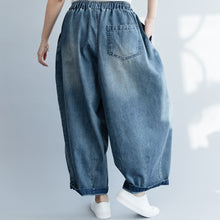 Load image into Gallery viewer, Vintage Loose Wide-Leg Harem Pants Women Casual Denim Trousers K18021