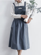 Load image into Gallery viewer, Korea Style Cotton Apron Gardener Waitress Bakery Florist Work Wear A18020