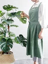 Load image into Gallery viewer, Korea Style Cotton Apron Gardener Waitress Bakery Florist Work Wear A18020
