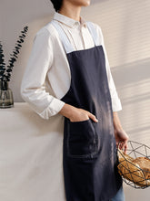 Load image into Gallery viewer, Cotton Linen Apron Waitress Bar Bakery Catering Painter Florist Gardener Workwear A18021