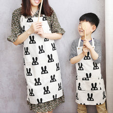 Load image into Gallery viewer, Simple Japanese Style Cotton Linen Parent-child Apron A18022