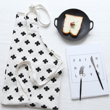Load image into Gallery viewer, Simple Japanese Style Cotton Linen Parent-child Apron A18022