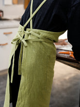 Load image into Gallery viewer, Cotton Linen Apron Bakery Catering Painter Florist Gardener Workwear A18025