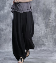 Load image into Gallery viewer, White And Black Summer Linen Wide-leg Pants For Women J9261