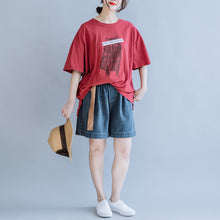 Load image into Gallery viewer, Women Loose Black And Blue Cowboy Shorts For Summer K6052