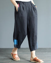 Load image into Gallery viewer, Women Summer Loose Cotton Linen Casual Pants Simple Harem Trousers K20051