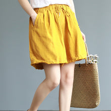 Load image into Gallery viewer, Women Pure Color Casual Shorts Summer Cotton Linen Short Pants K20052