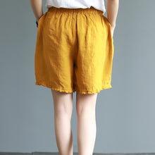 Load image into Gallery viewer, Women Pure Color Casual Shorts Summer Cotton Linen Short Pants K20052