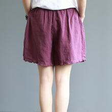 Load image into Gallery viewer, Women Pure Color Casual Shorts Summer Cotton Linen Short Pants K20052