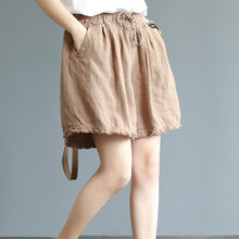 Load image into Gallery viewer, Women Pure Color Casual Shorts Summer Cotton Linen Short Pants K20052