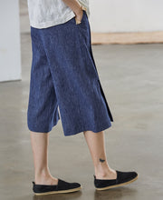 Load image into Gallery viewer, Summer Loose Blue Cotton Linen Shorts Women Casual Design Short Pants C1921