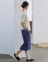 Load image into Gallery viewer, Summer Loose Blue Cotton Linen Shorts Women Casual Design Short Pants C1921