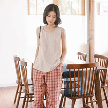 Load image into Gallery viewer, Summer Casual Yellow And Beige Vest Women Loose Cool Tank Top T9413