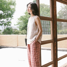 Load image into Gallery viewer, Summer Casual Yellow And Beige Vest Women Loose Cool Tank Top T9413