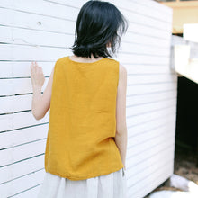 Load image into Gallery viewer, Summer Casual Yellow And Beige Vest Women Loose Cool Tank Top T9413