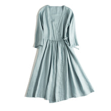 Load image into Gallery viewer, Loose Drawing Linen Summer Dresses Women Clothes