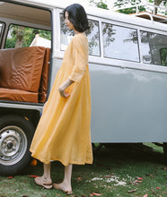 Load image into Gallery viewer, Summer Thin Linen Loose Dresses Women Casual Outfits Q19061