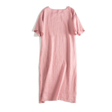 Load image into Gallery viewer, Women Casual Pure Color Linen Dresses For Summer