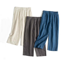 Load image into Gallery viewer, Women Loose Linen Pants Casual Drawing Summer Trousers