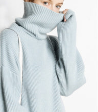 Load image into Gallery viewer, Sweater for Women, Casual Cropped Sweater, White Turtleneck Sweater