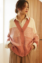 Load image into Gallery viewer, Women Cute Knit Striped Cardigan Sweater