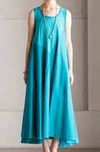 Load image into Gallery viewer, Summer Cotton Patchwork Dress Maxi Loose Long Dress Sleeveless Clothes Women's Dress - FantasyLinen