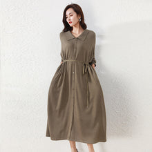 Load image into Gallery viewer, Winter Long Sleeve Dress, Wool Dresses for Women, Causal Long Button Up Dress
