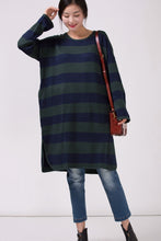 Load image into Gallery viewer, Women Loose Plus Size Striped Sweater