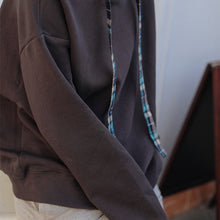 Load image into Gallery viewer, Cotton Hooded Sweatshirt, Pullover Hoodie for Women, Long Sleeve Dark Grey Fleece