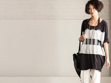 Load image into Gallery viewer, White/Black/Gray Simple Big Letter T-shirt Causel Matching Blouse Women Clothes T50A - FantasyLinen