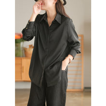 Load image into Gallery viewer, Women's Long Sleeve Shirt, Cotton Shirts for Women, White Work Shirts