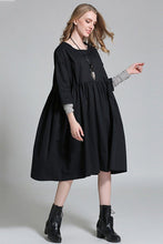 Load image into Gallery viewer, Plus Size Fall High Waist Cotton Maternity Dresses Women Clothes - FantasyLinen