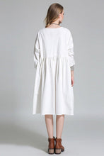 Load image into Gallery viewer, Plus Size Fall High Waist Cotton Maternity Dresses Women Clothes - FantasyLinen