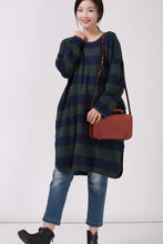 Load image into Gallery viewer, Women Loose Plus Size Striped Sweater