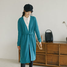 Load image into Gallery viewer, Women Wool Cardigan Sweater, Knit Open Front Cardigan, Oversized Long Sweater