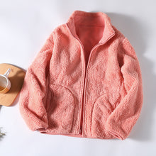 Load image into Gallery viewer, Casual Fleece Jacket, Women's Fleece, Reversible Jacket Coat