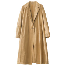 Load image into Gallery viewer, Classic Long Sleeve Trench, Fluffy Ladies Overcoat, Cotton Buckle Long Black Coat