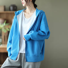 Load image into Gallery viewer, Cotton Womens Coats, Black Petite Coats, Casual Hooded Jacket