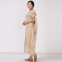 Load image into Gallery viewer, Women's Elegant Loose Plus Size Ramie Maxi Dress