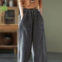 Load image into Gallery viewer, Pocket Wide Leg Pants, Cotton Pants for Women, Loose Women Trousers