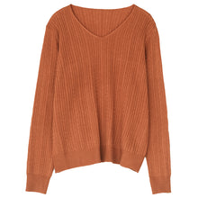 Load image into Gallery viewer, Cotton Sweater for Women, Casual Cropped Sweater, Loose Pullover Sweater