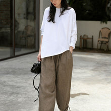 Load image into Gallery viewer, Long Sleeve Shirt for Women, Casual Tops for Women, Loose Cotton Shirt