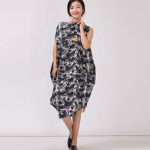 Load image into Gallery viewer, Women's Irregularity Linen Printed Dresses